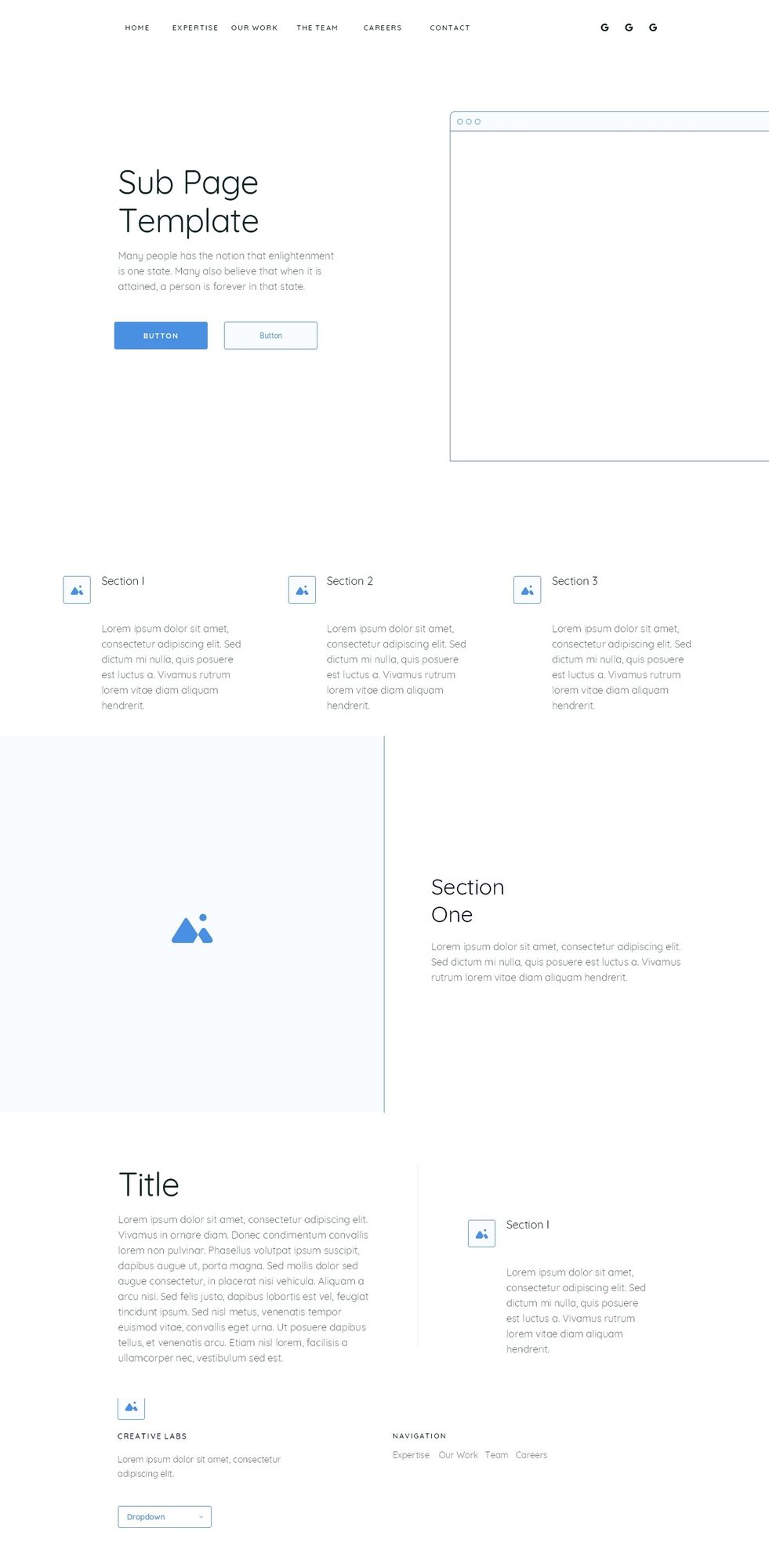Sub page template, continued