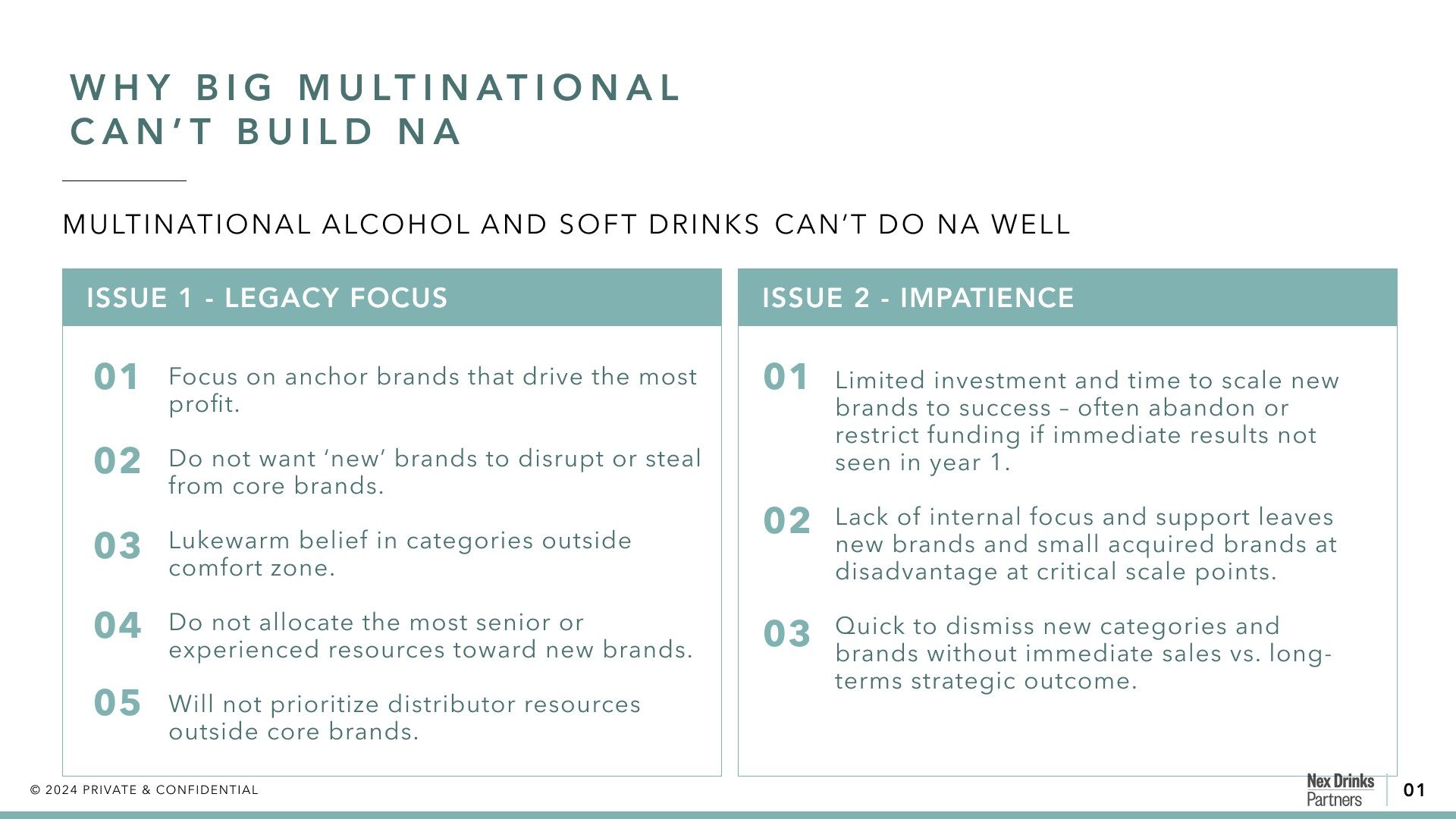Why big multinational cannot build NA