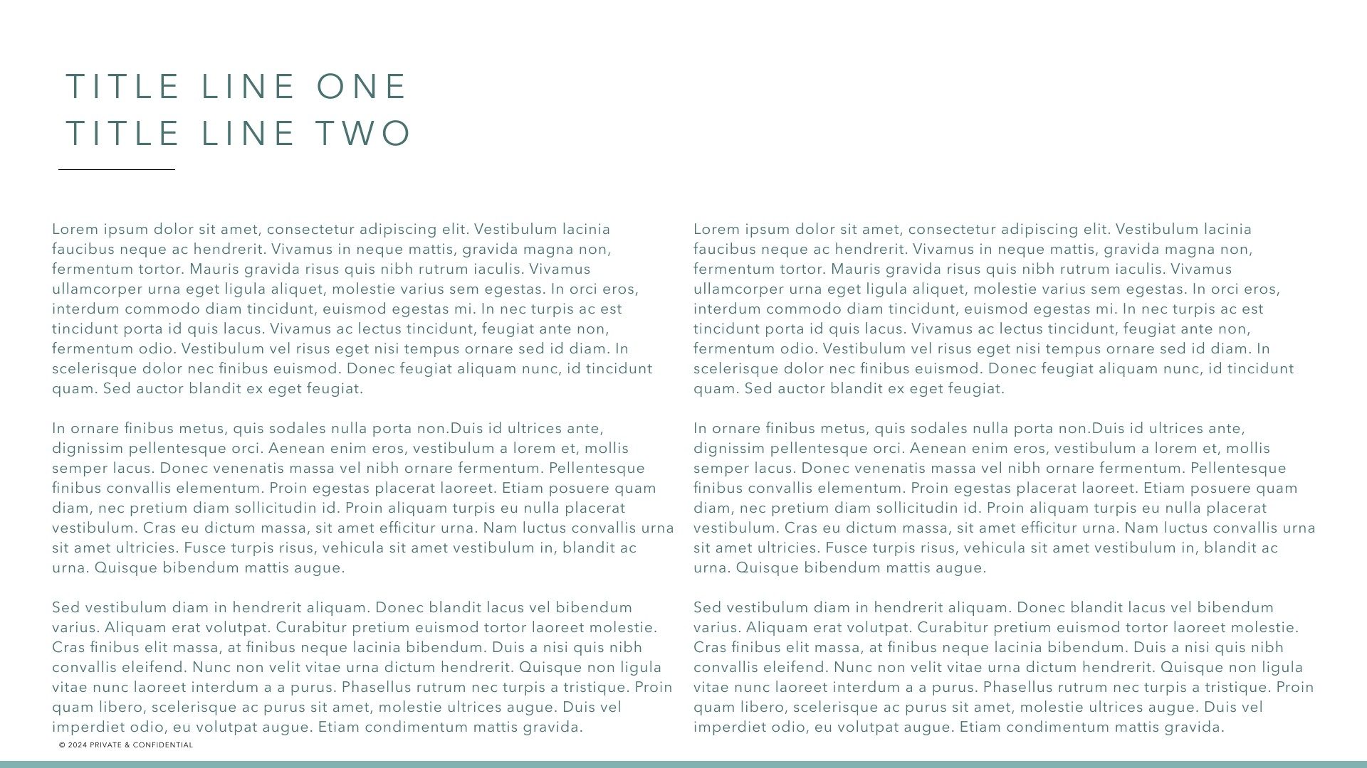 Content, two columns
