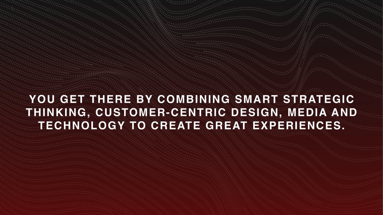 Productive Machine agency overview, slide 8 of 38: strategy, design, media and technology statement