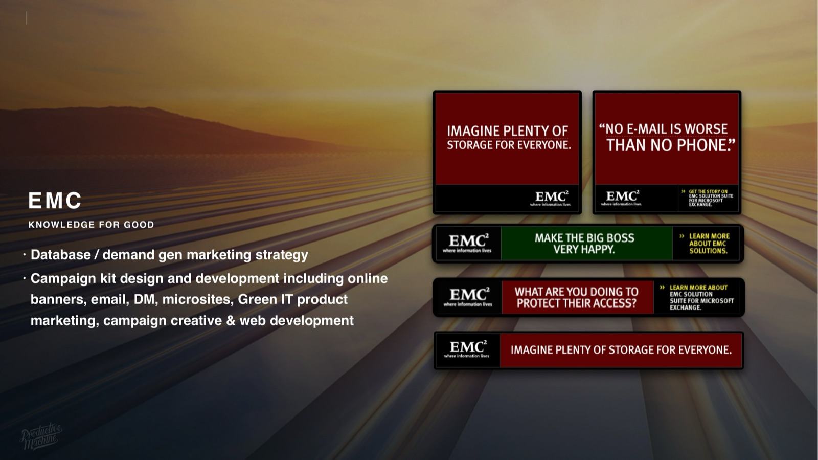 Productive Machine agency overview, slide 33 of 38