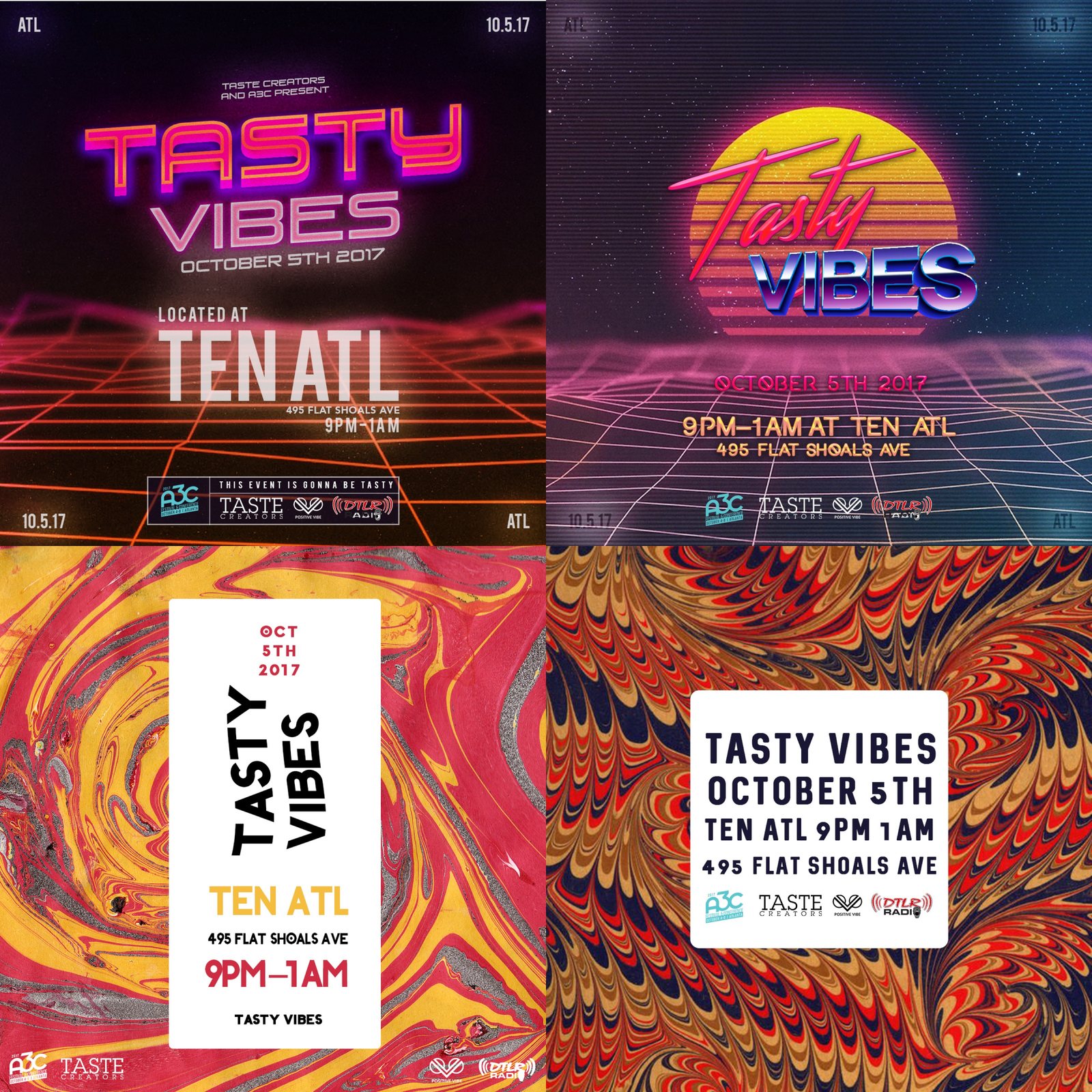 Tasty Vibes 2017 poster routes