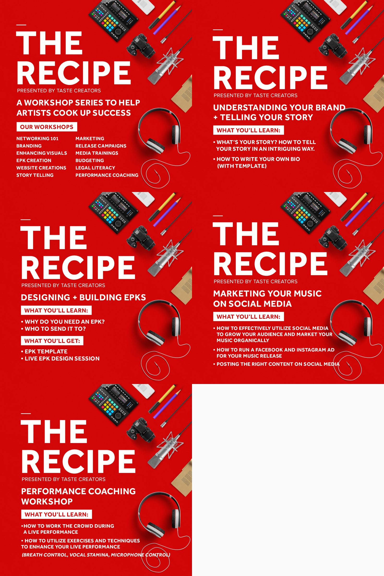 The Recipe, the workshop series cards