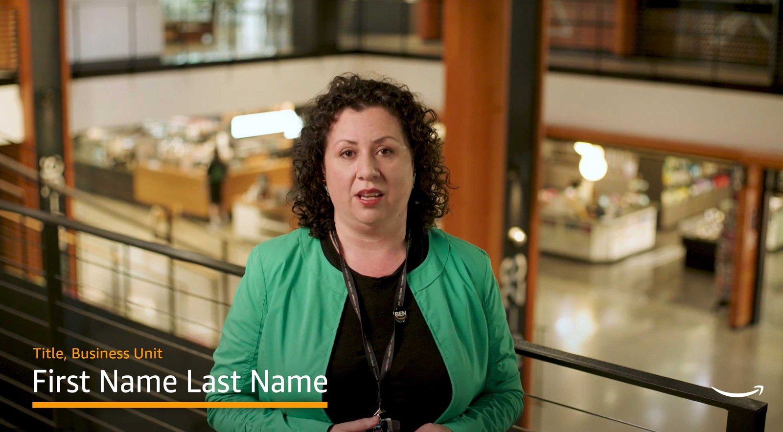 Lower third option 4, name and title over interview footage