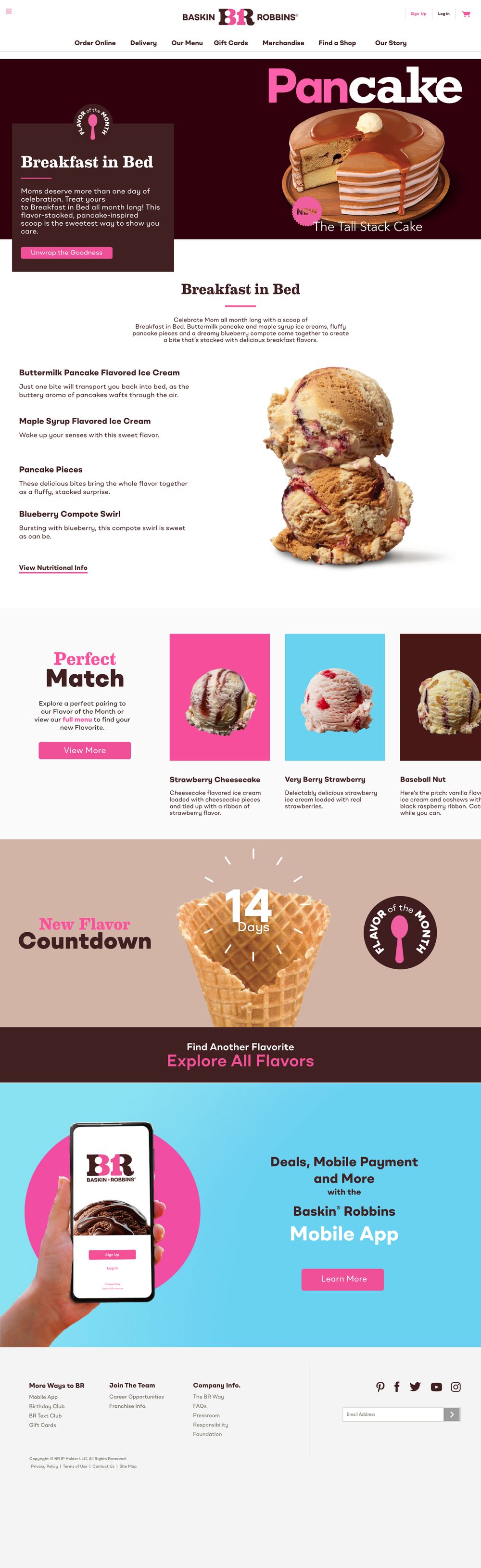May Flavor of the Month landing page at desktop, full page