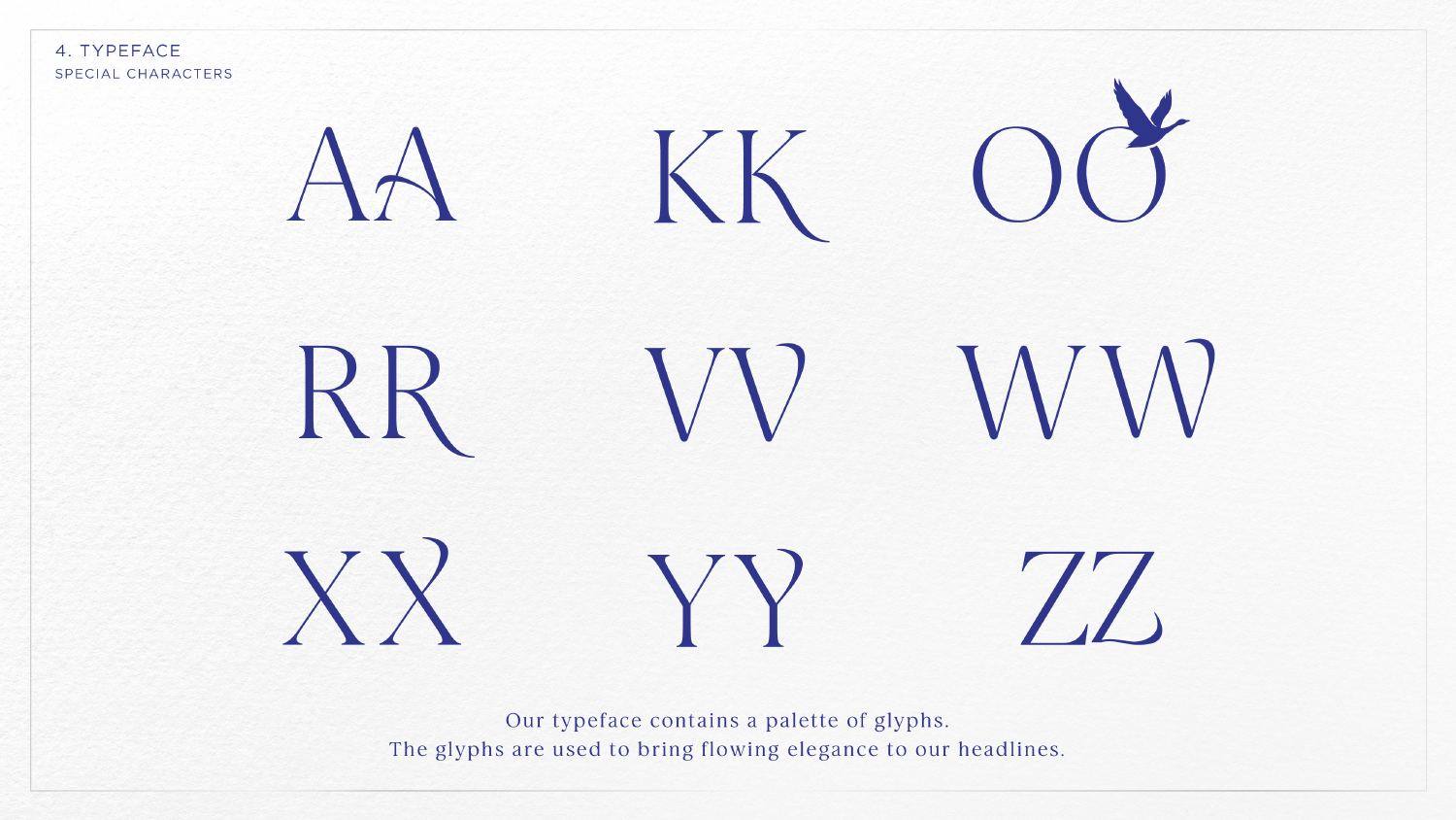 Grey Goose Natural, special glyphs
