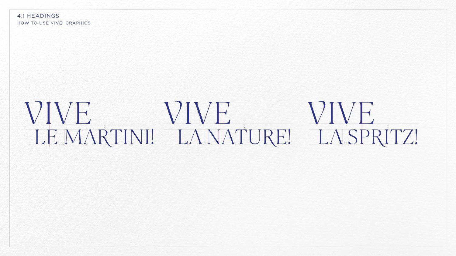 Headline, how to use the glyphs