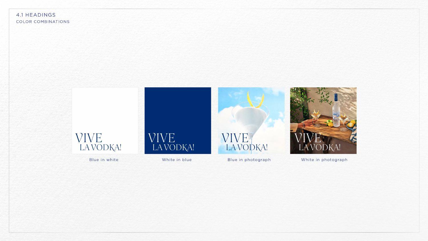 Headline colour combinations