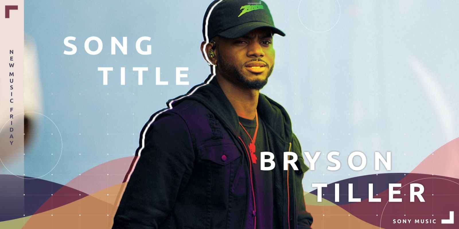 Billboard direction, Bryson Tiller, song title in colour
