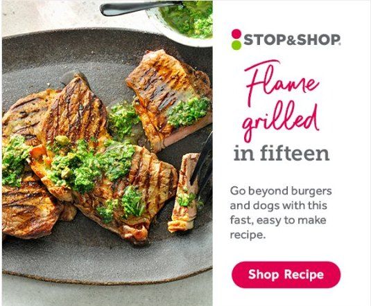 Flame grilled in fifteen banner